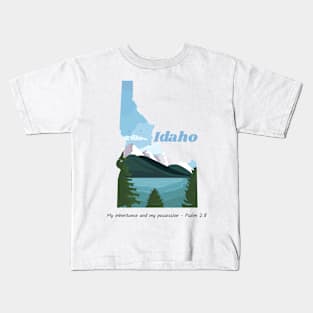 USA State of Idaho Psalm 2:8 - My Inheritance and possession Kids T-Shirt